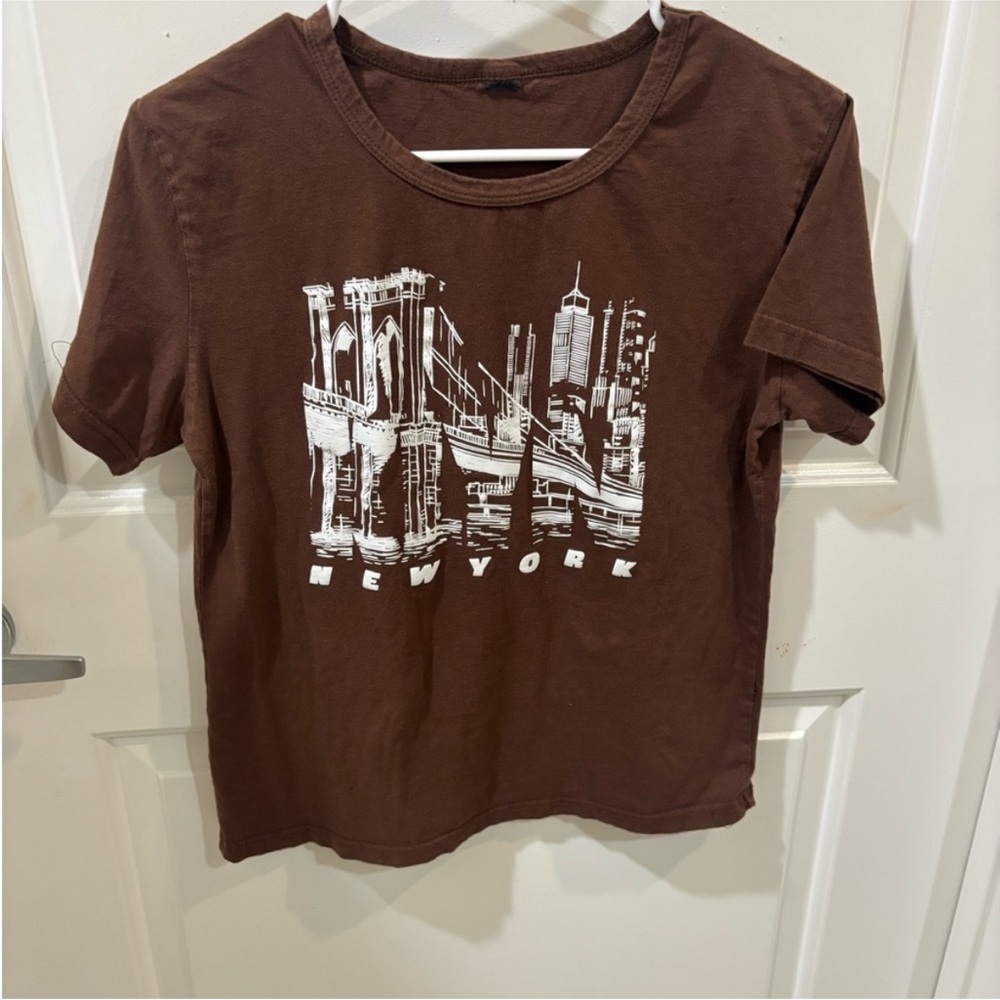 Brown New York Graphic T-Shirt